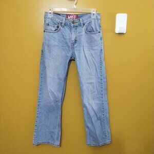 Levi's 527 Red Tab Light Wash Low Rise Boot Cut Jeans Sz 14 Reg 27 x 27 Teen